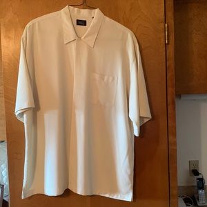 Haggar beige shirt sleeve shirt